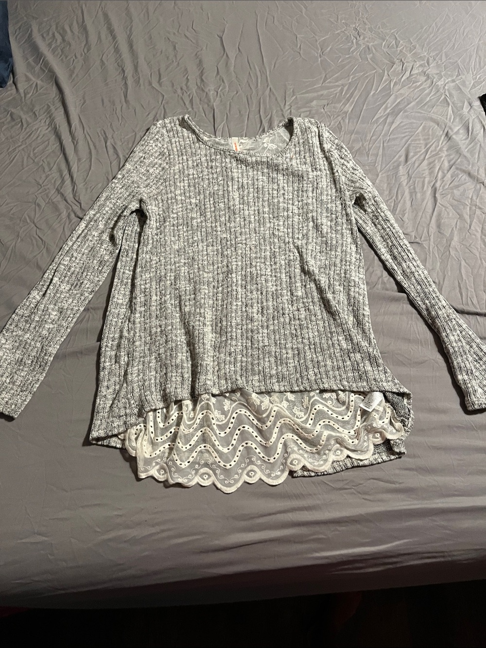 Orange Creek Long Sleeve Blouse Floral Back - Size L